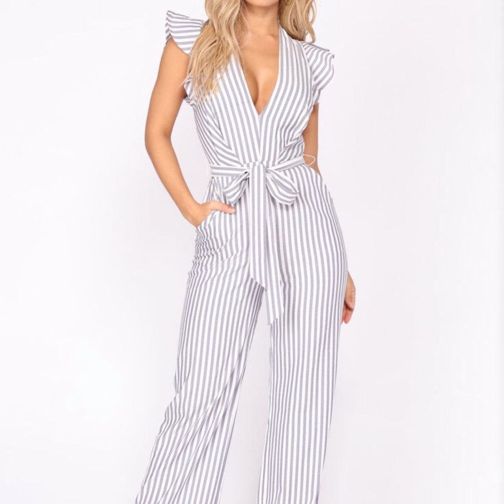 Fashionnova Stripes Jumpsuit